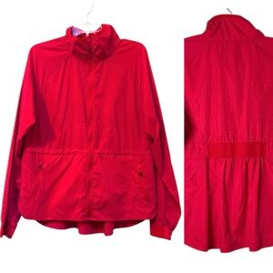 CHAMPION C9 Red Perforated Full Zip Reflective Running Jacket Size L